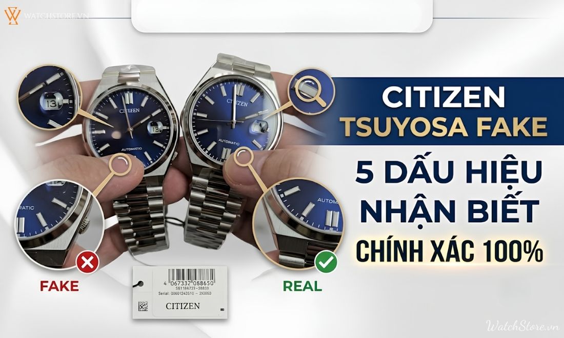Citizen Tsuyosa Fake: 5 dấu hiệu nhận biết chính xác 100%