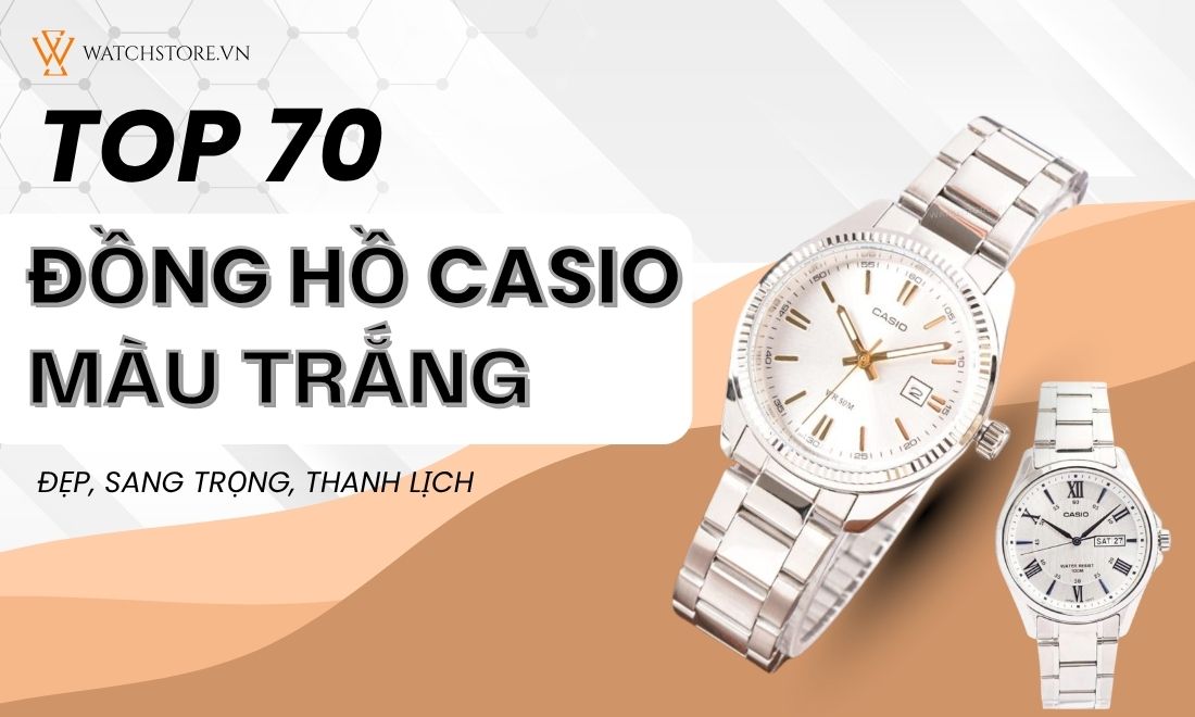 Đồng hồ Casio màu trắng