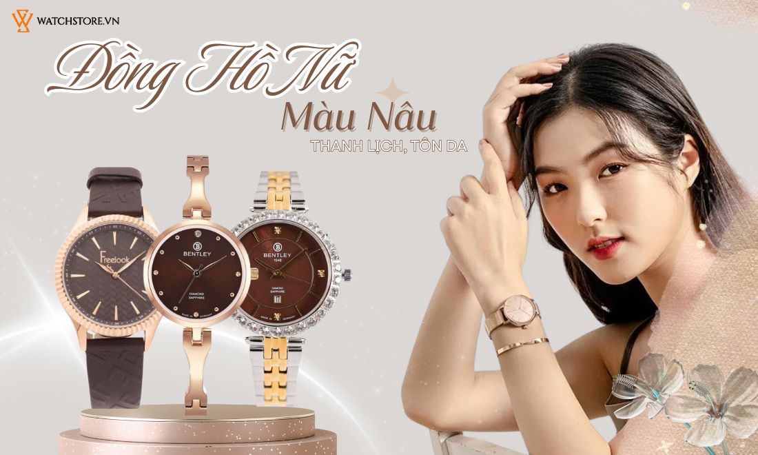 Đồng hồ nữ màu nâu