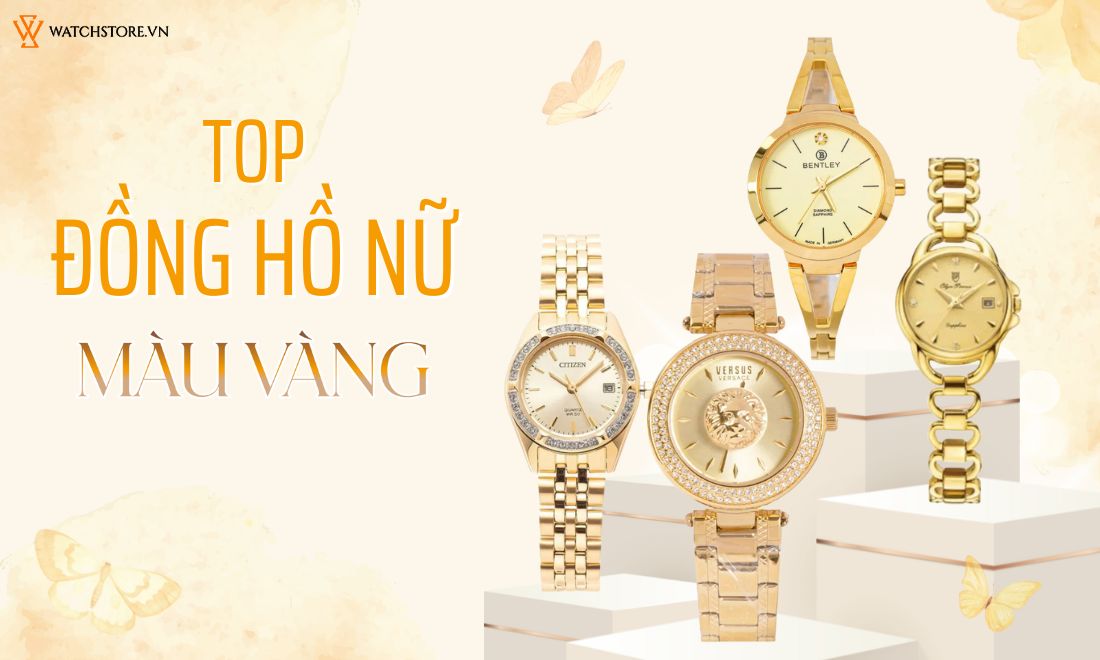 Đồng hồ nữ màu vàng