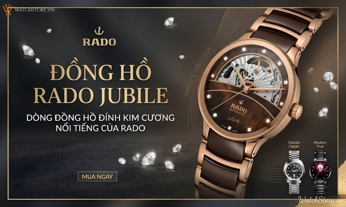 Đồng hồ Rado Jubile: Tuyệt tác đính kim cương nổi tiếng thế giới