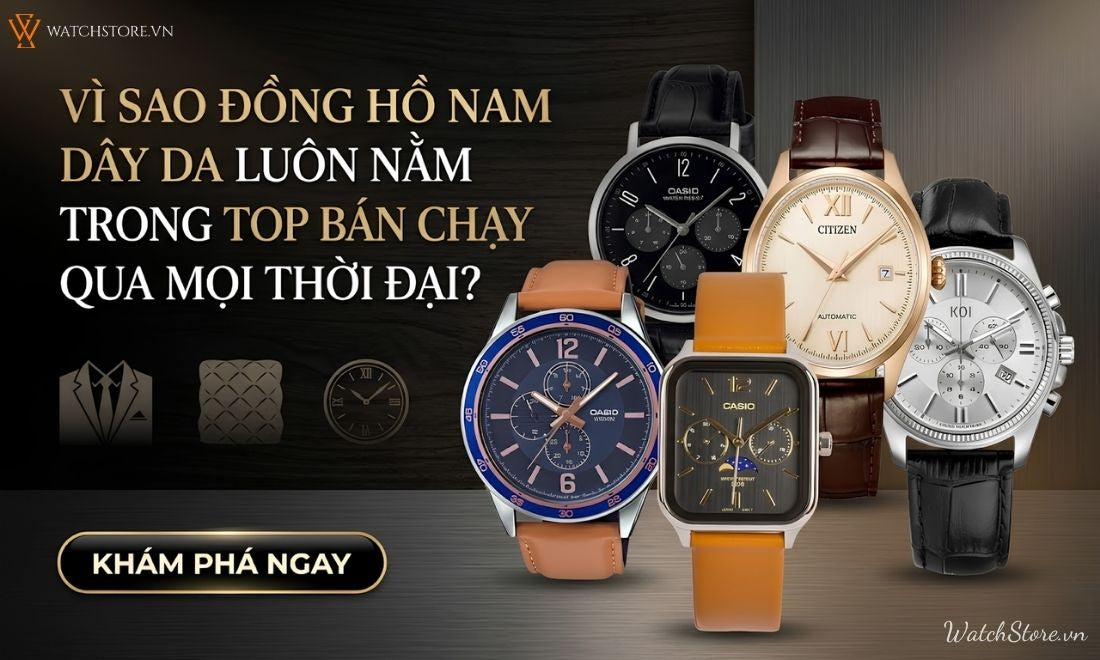 Đồng hồ nam dây da