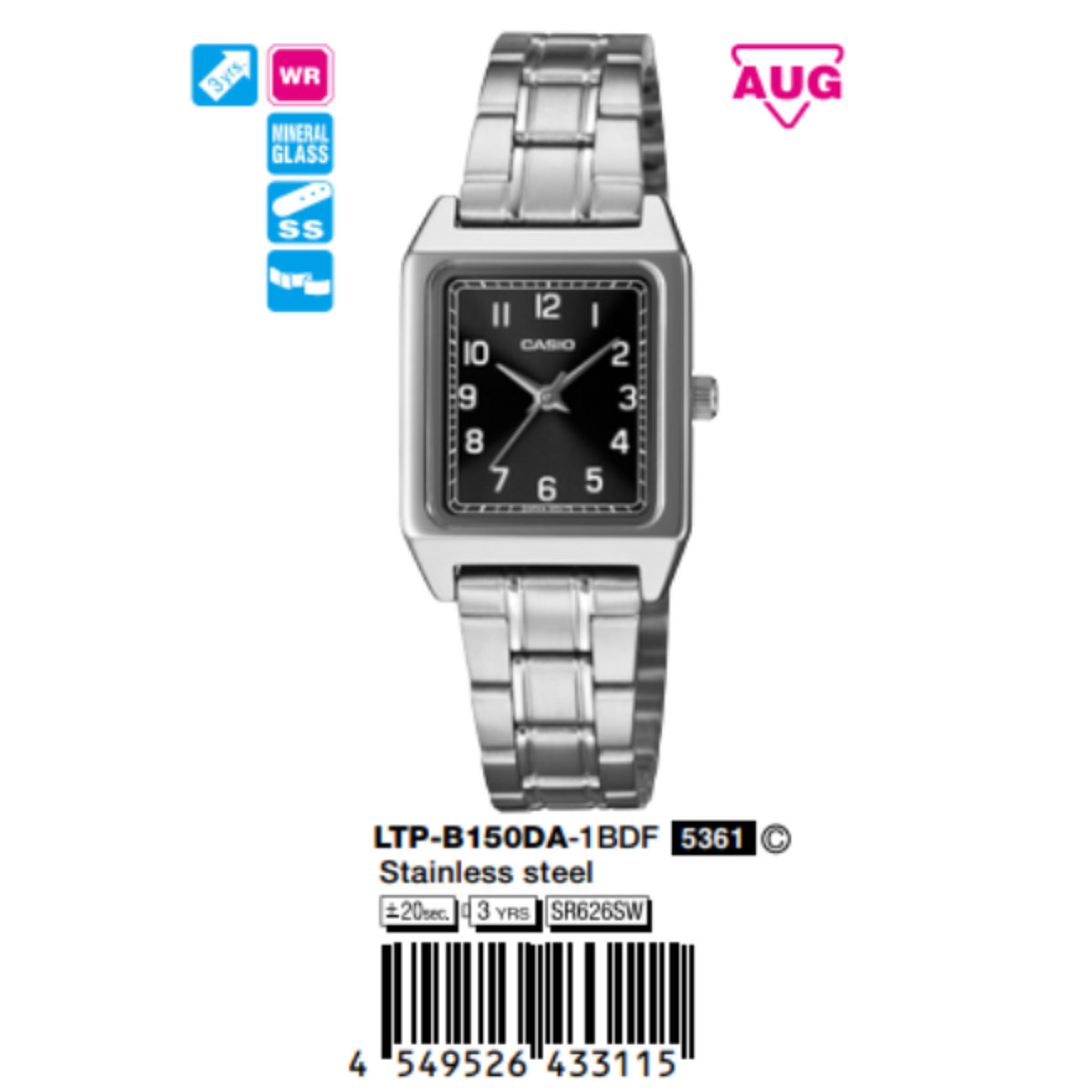 Casio Nữ LTP-B150DA-1BDF