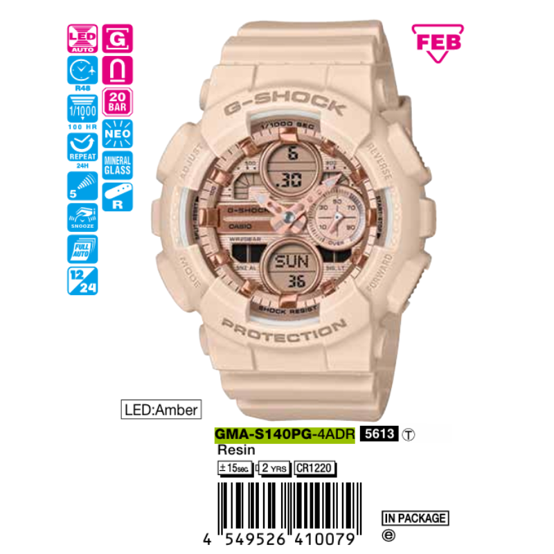 Casio Nữ GMA-S140PG-4ADR