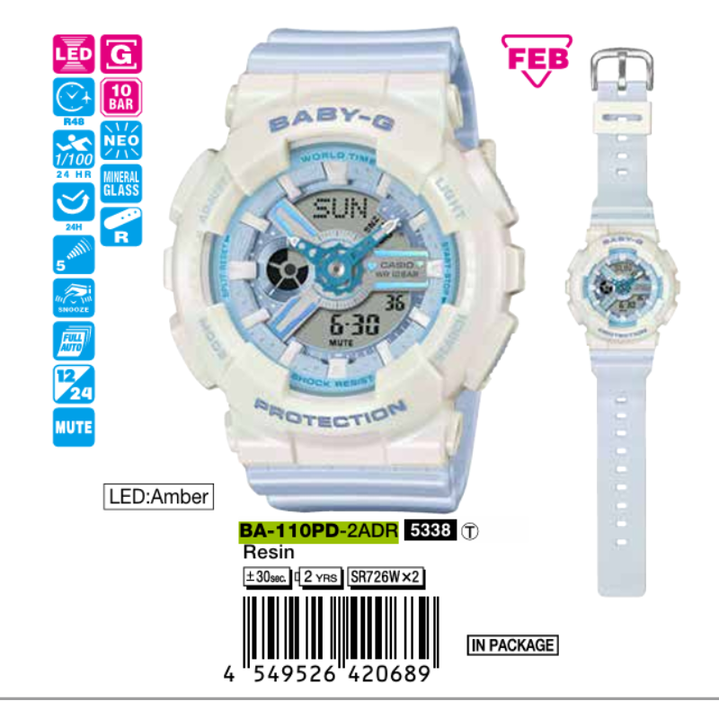 Casio Nữ BA-110PD-2ADR