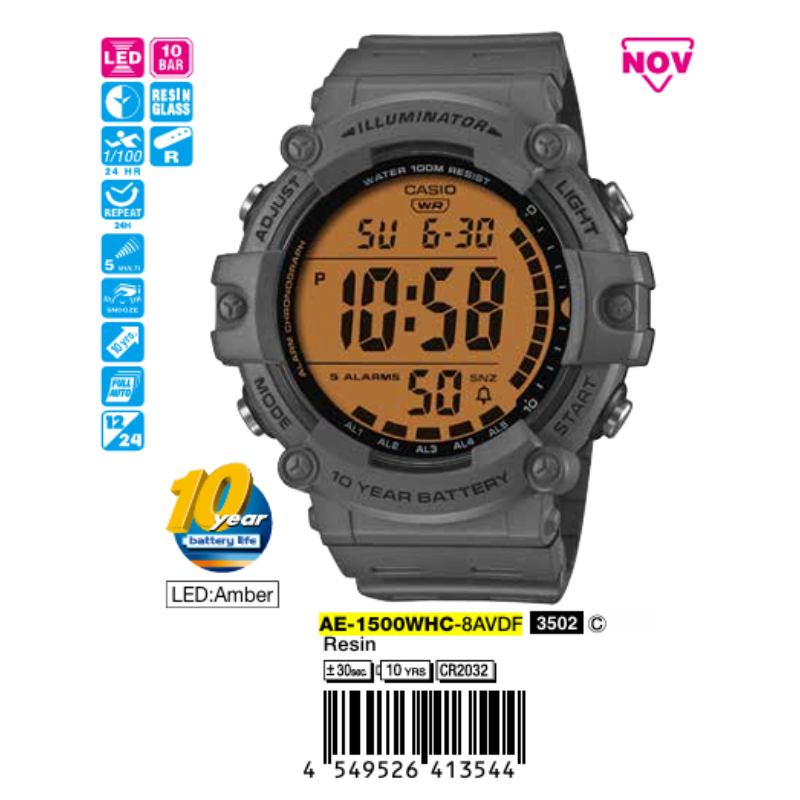 Casio Nam AE-1500WHC-8AVDF