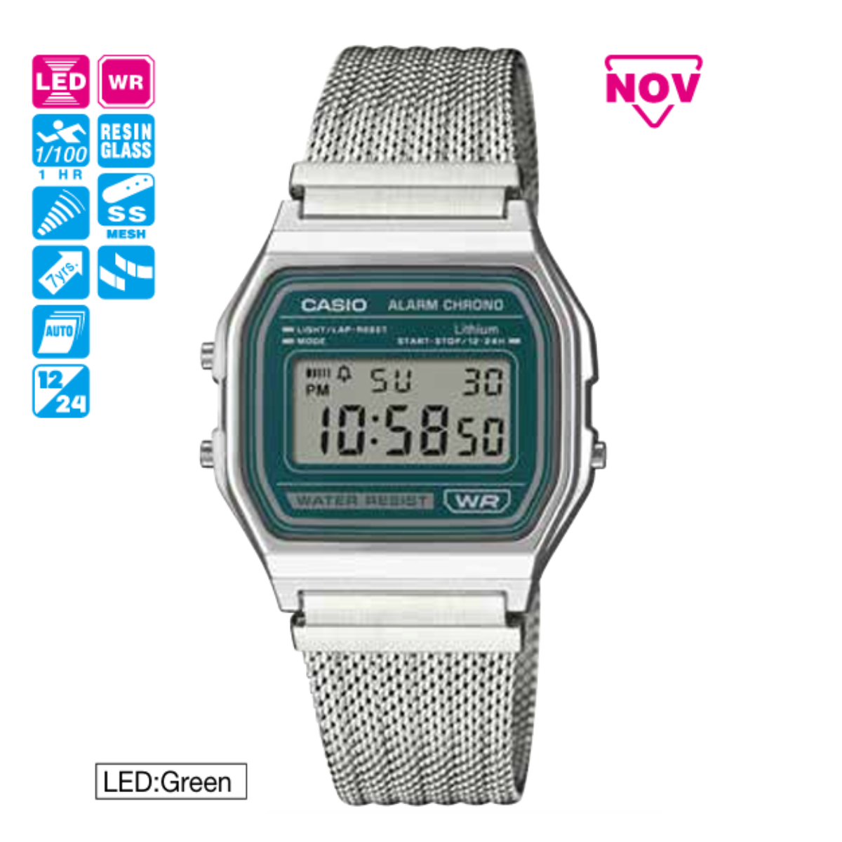 Casio Unisex A158WEM-3DF