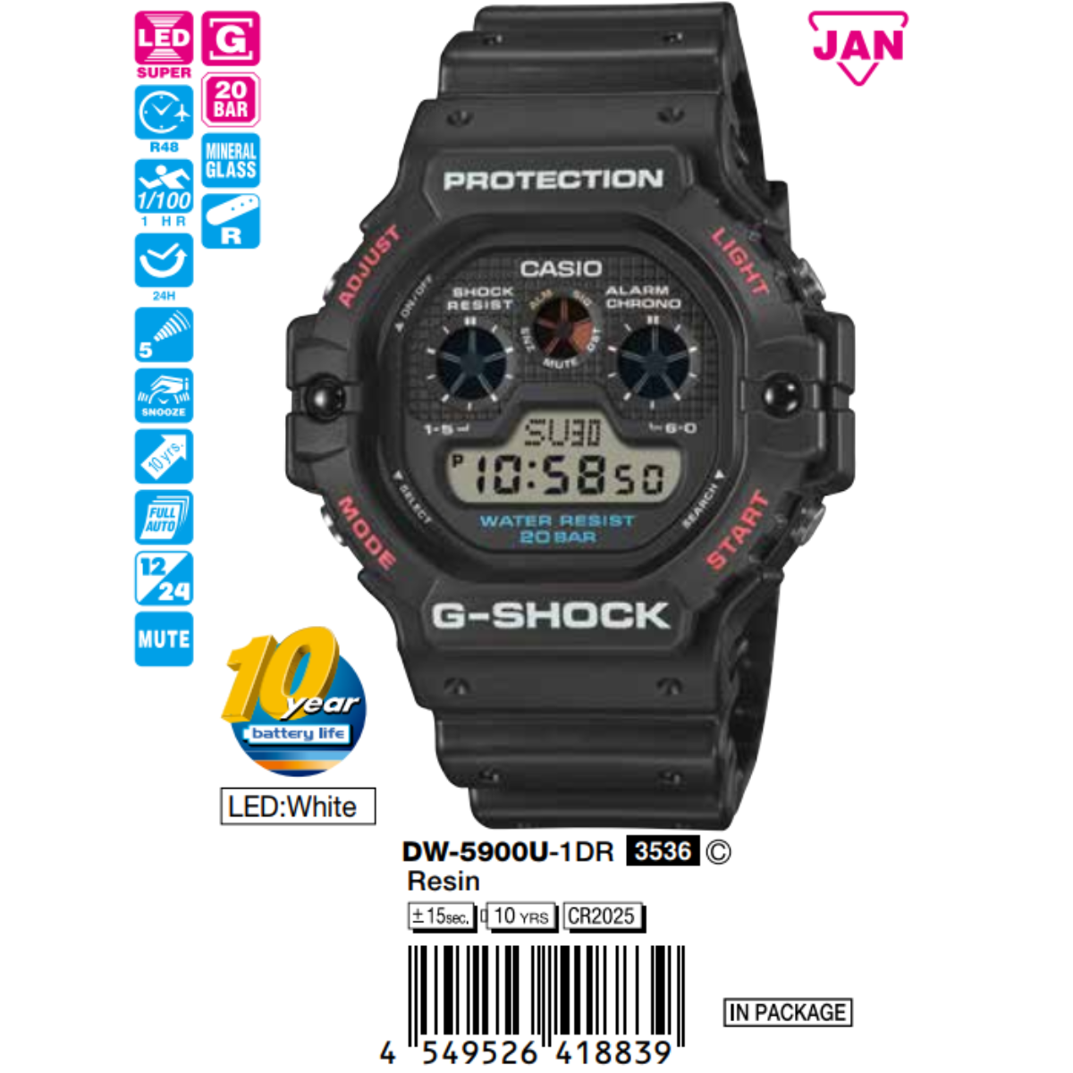 Casio Nam DW-5900U-1DR