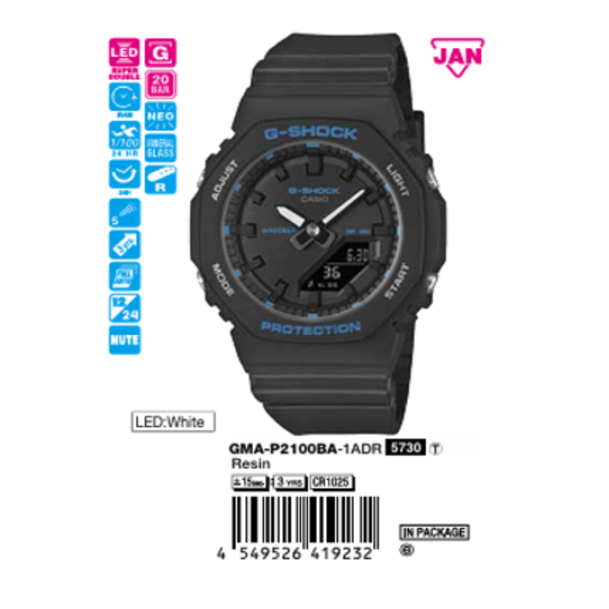 Casio Nữ GMA-P2100BA-1ADR