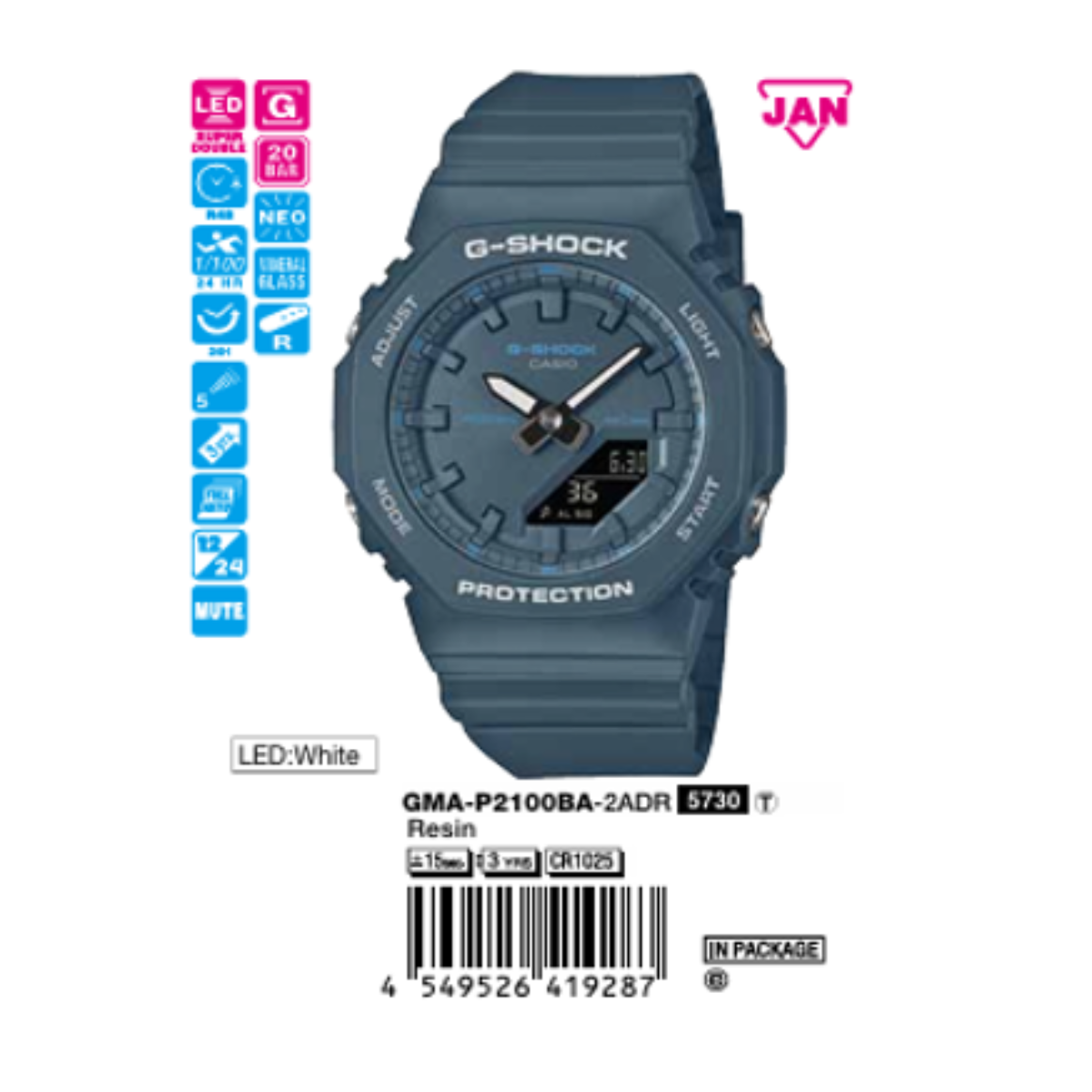Casio Nữ GMA-P2100BA-2ADR