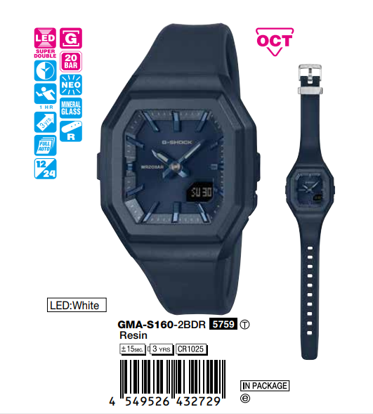 Casio Nữ GMA-S160-2BDR