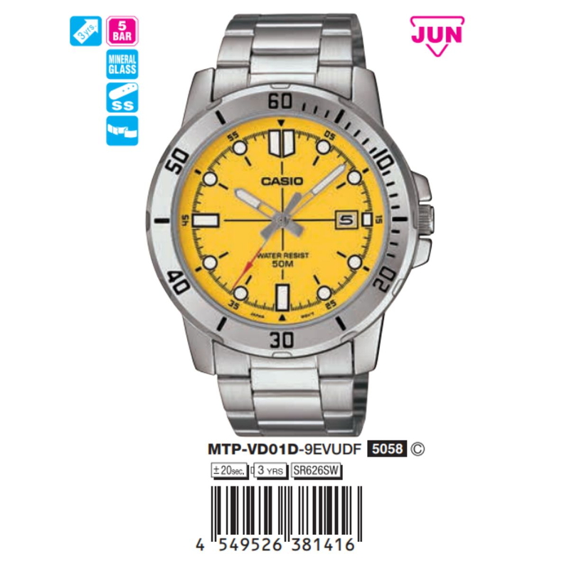 Casio Nam MTP-VD01D-9EVUDF