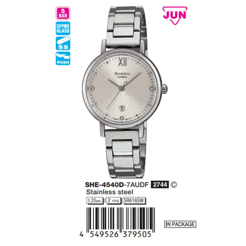 Casio Sheen Nữ SHE-4540D-7AUDF