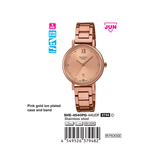 Casio Nữ SHE-4540PG-4AUDF