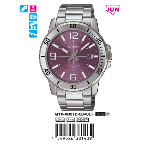 Casio Nam MTP-VD01D-6BVUDF