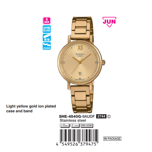 Casio Nữ SHE-4540G-9AUDF