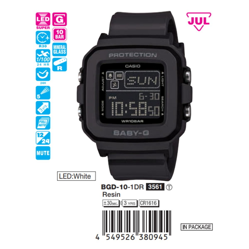 Casio Baby-G Nữ BGD-10-1DR