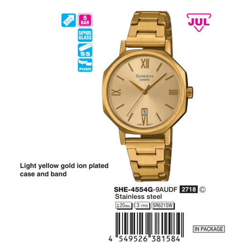 Casio Sheen Nữ SHE-4554G-9AUDF