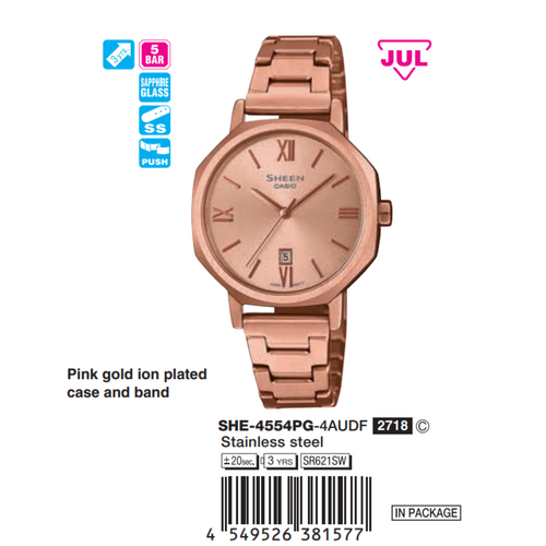 Casio Sheen Nam SHE-4554PG-4AUDF
