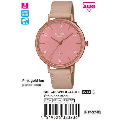 Casio Sheen Nữ SHE-4562PGL-4AUDF