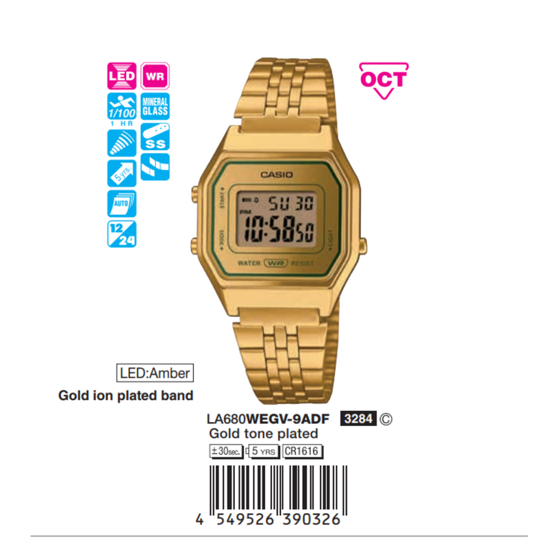 Casio Unisex LA680WEGV-9ADF