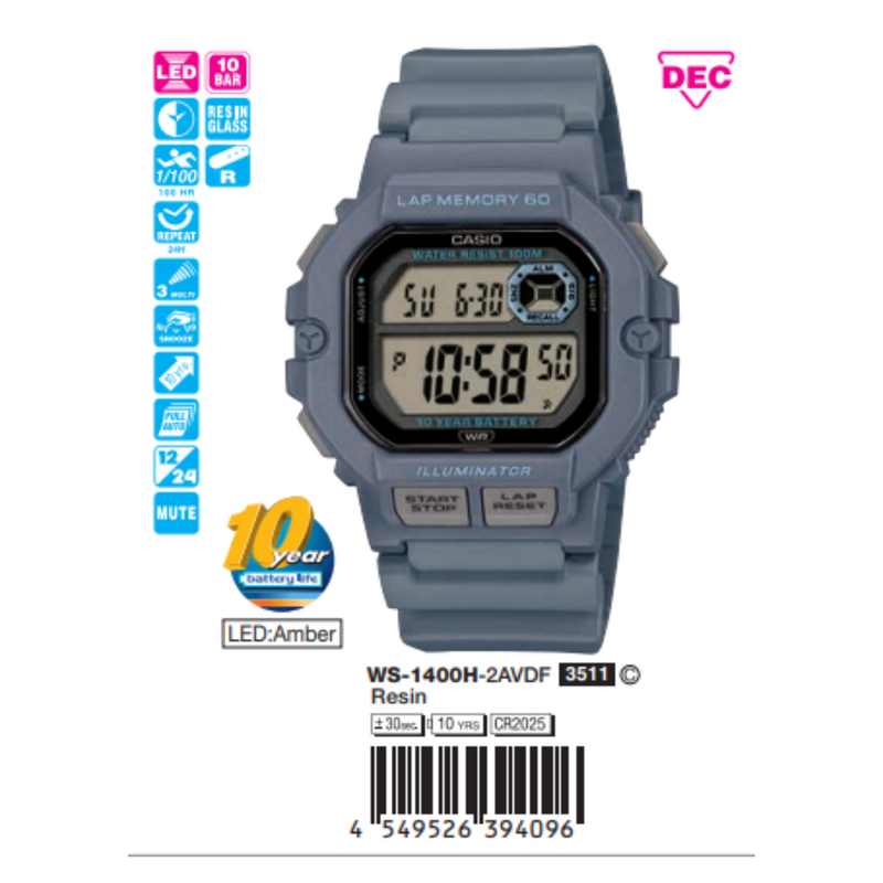 Casio Nam WS-1400H-2AVDF