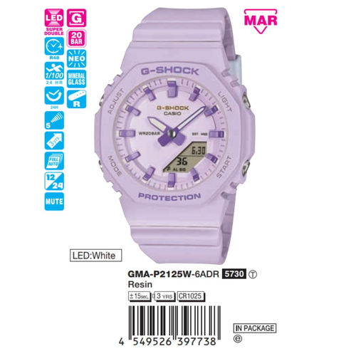 Casio Nữ GMA-P2125W-6ADR