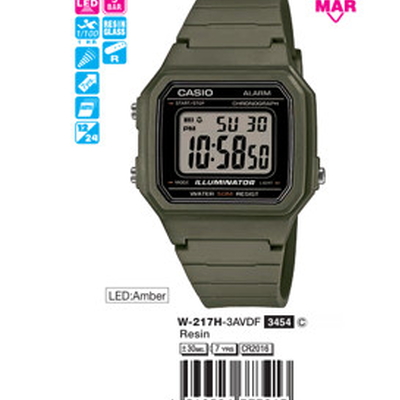 Casio Nam W-217H-3AVDF