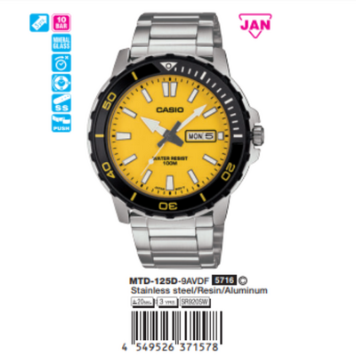 Casio Nam MTD-125D-9AVDF