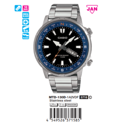 Casio Nam MTD-130D-1A2VDF