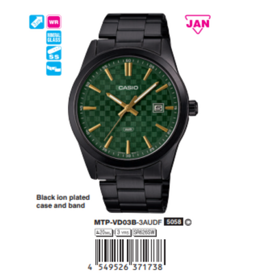 Casio MTP Nam MTP-VD03B-3AUDF