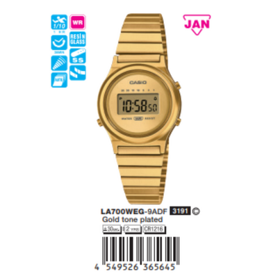 Casio Vintage Nữ LA700WEG-9ADF