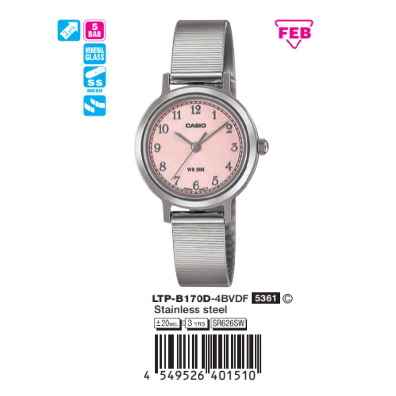 Casio Nữ LTP-B170D-4BVDF