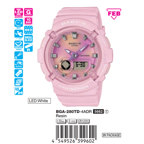 Casio Nữ BGA-280TD-4ADR