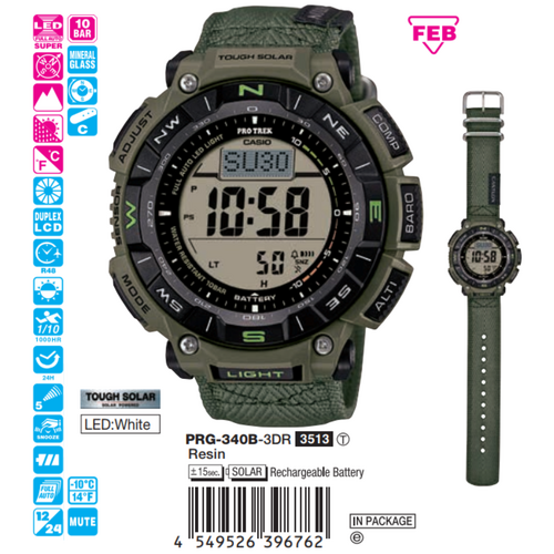 Casio Nam PRG-340B-3DR