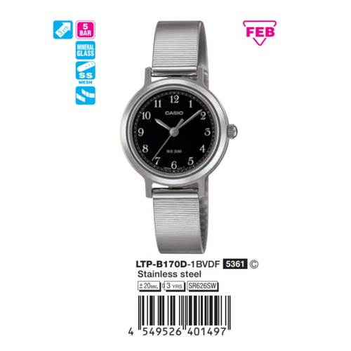 Casio Nữ LTP-B170D-1BVDF