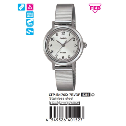 Casio Nữ LTP-B170D-7BVDF