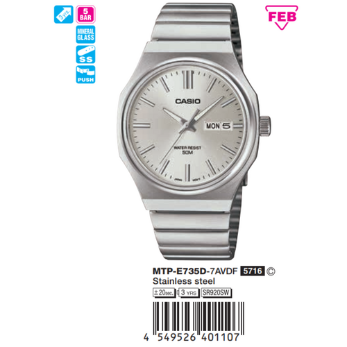 Casio MTP Nam MTP-E735D-7AVDF