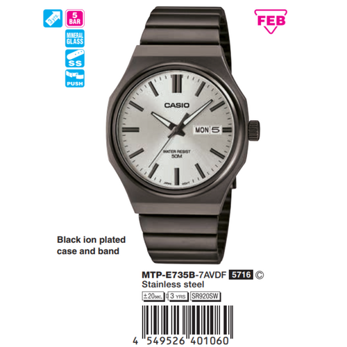 Casio MTP Nam MTP-E735B-7AVDF