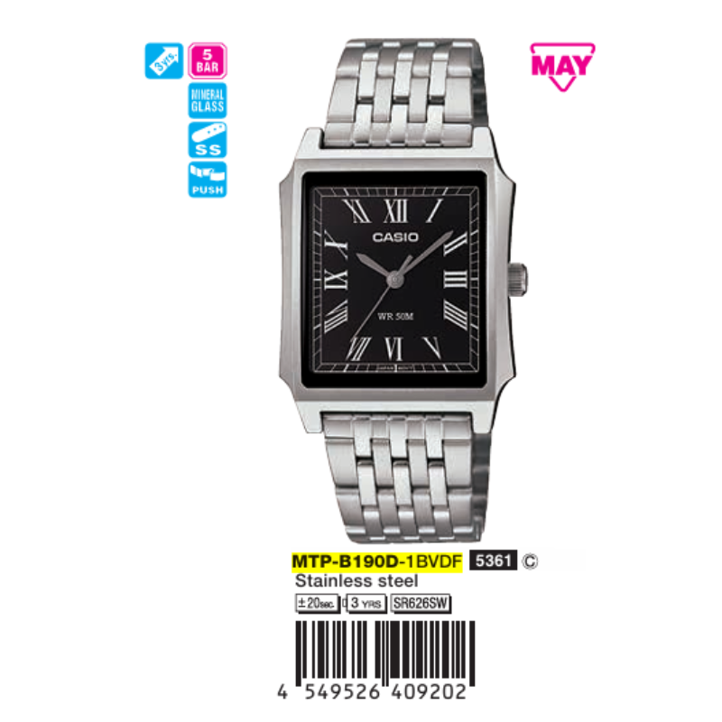 Casio Nam MTP-B190D-1BVDF