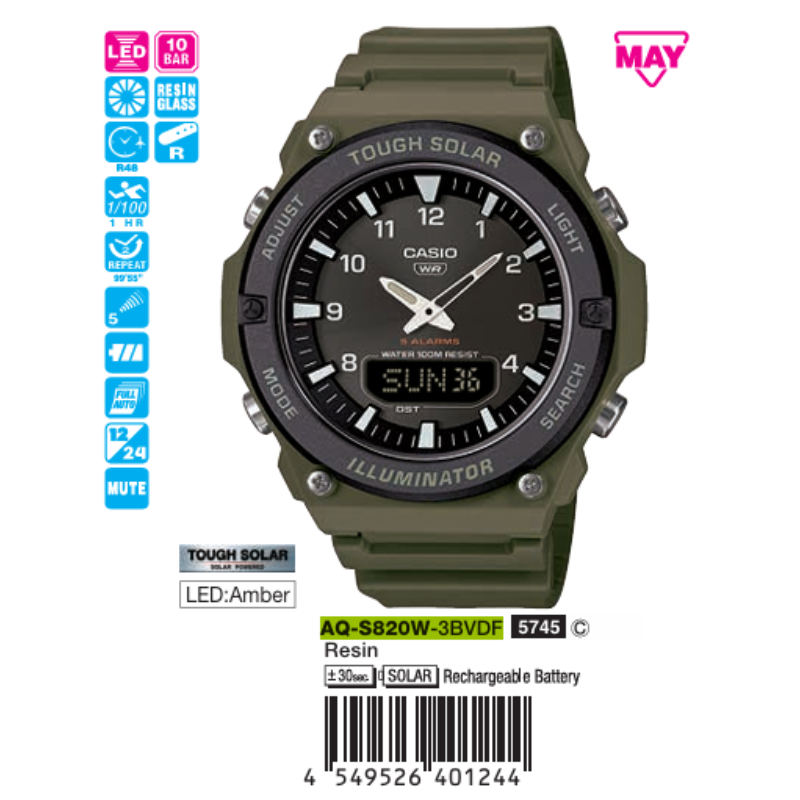 Casio Nam AQ-S820W-3BVDF