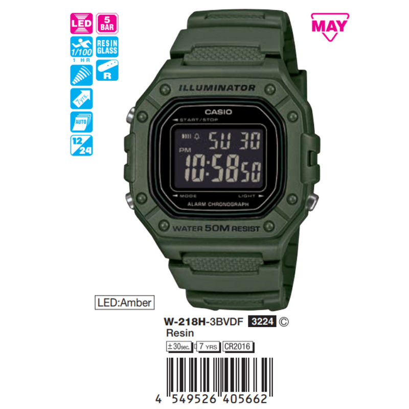 Casio Nam W-218H-3BVDF