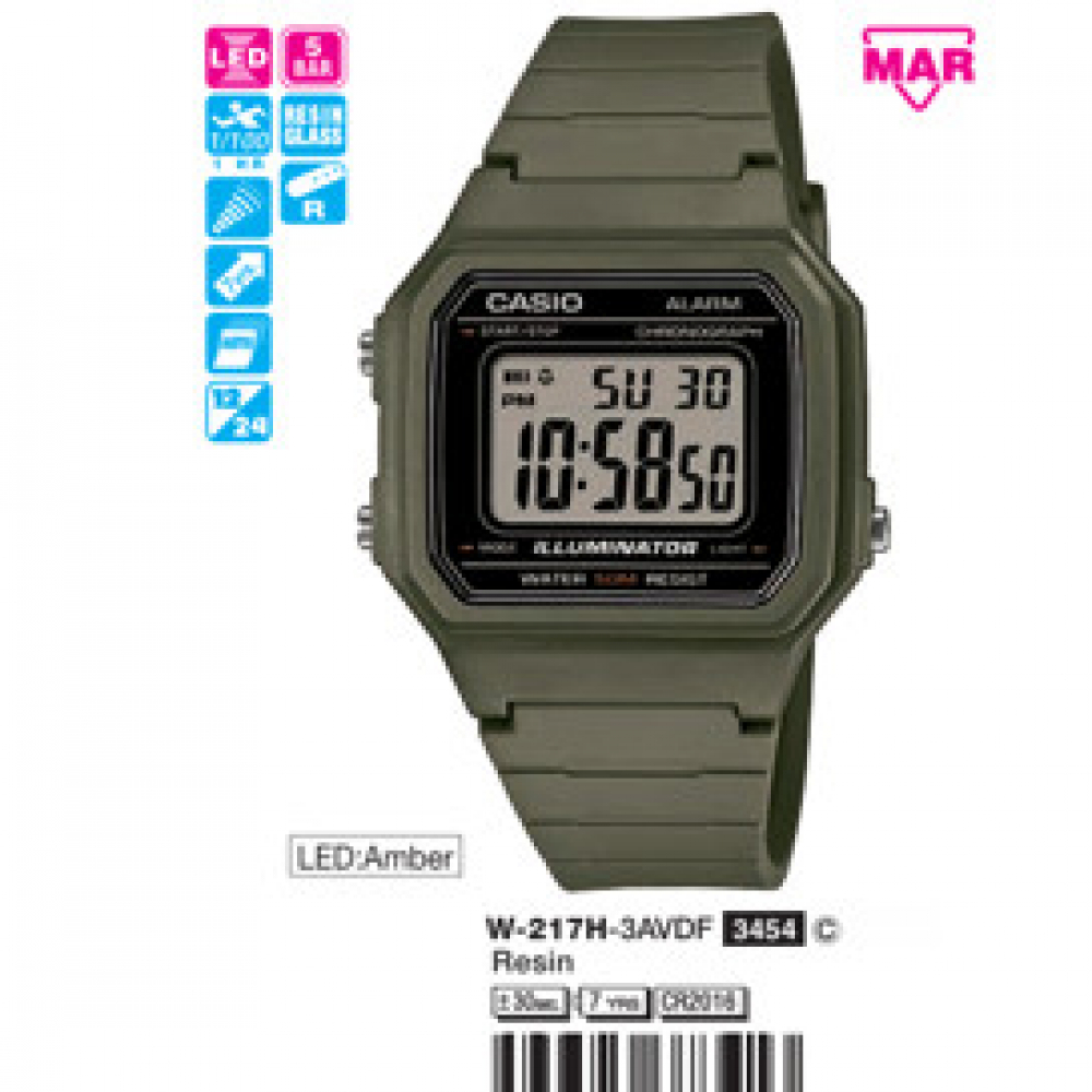 Casio - Nam W-217H-3AVDF Size 43.8mm