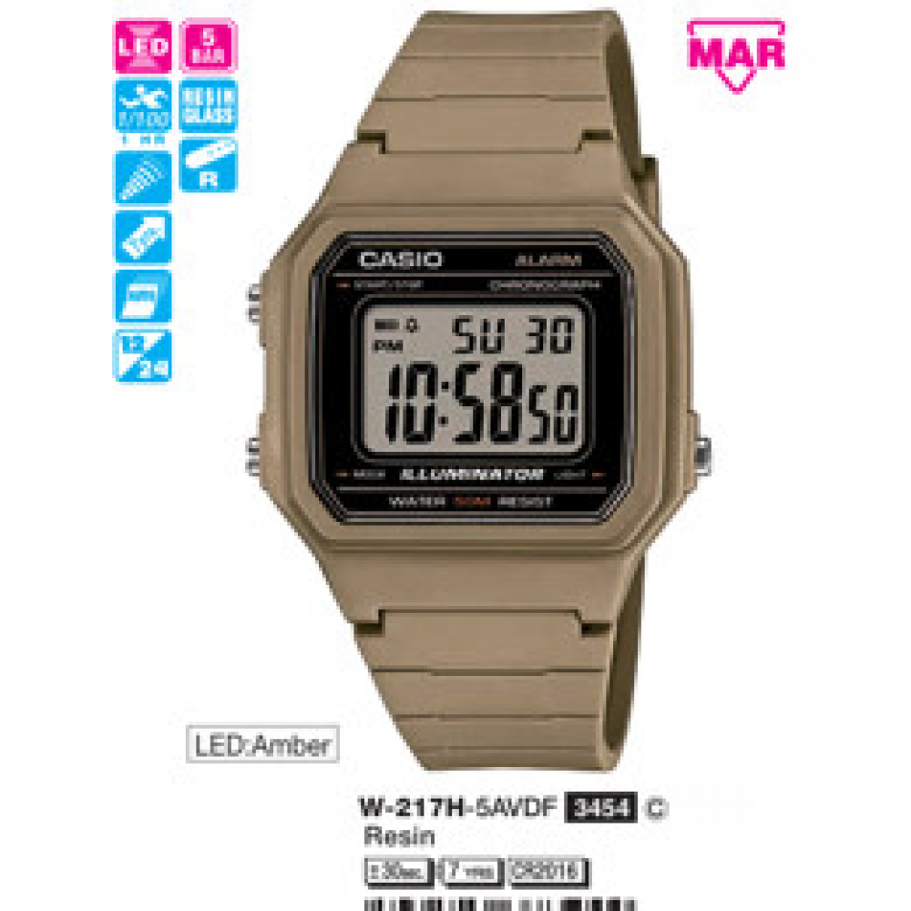 Casio - Nam W-217H-5AVDF Size 43.8mm