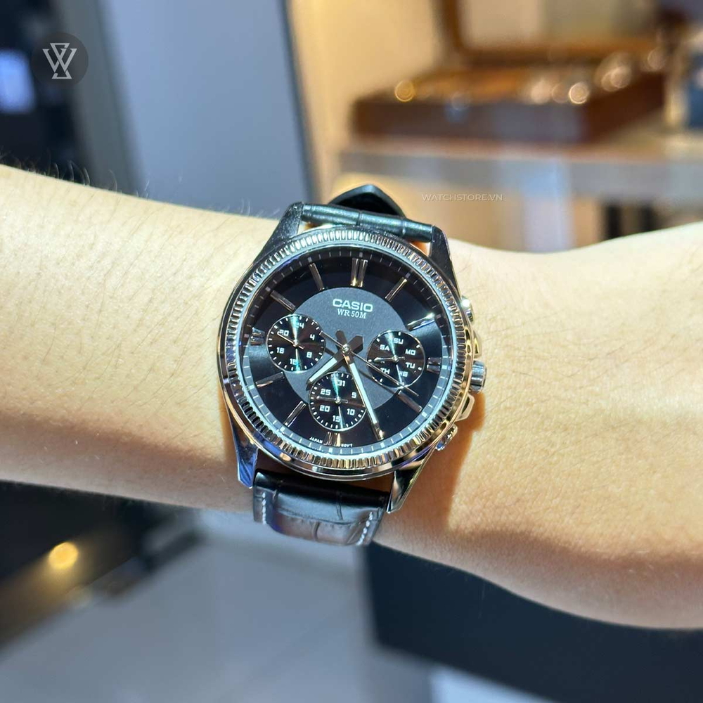 Đồng Hồ Casio MTP-1375L-1AVDF 6 Kim, Giá Cạnh Tranh
