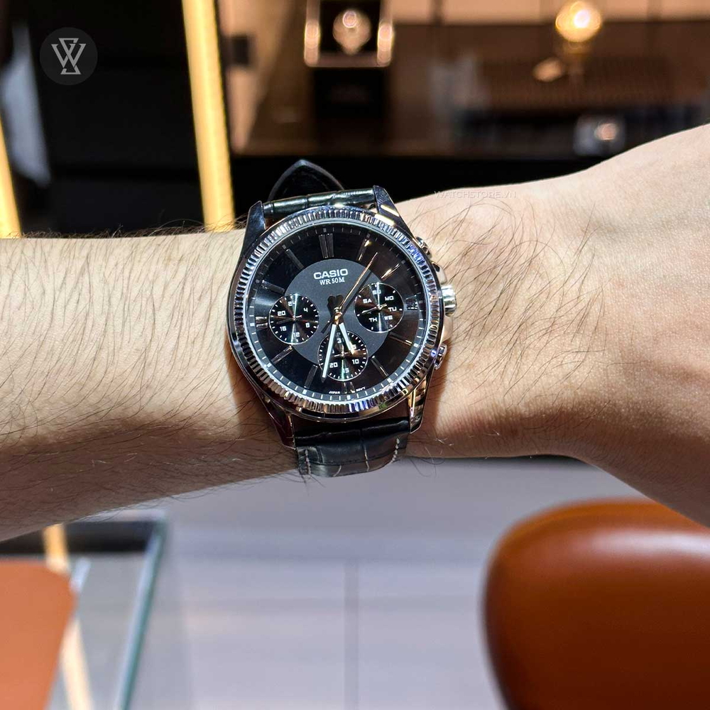 Đồng Hồ Casio MTP-1375L-1AVDF 6 Kim, Giá Cạnh Tranh