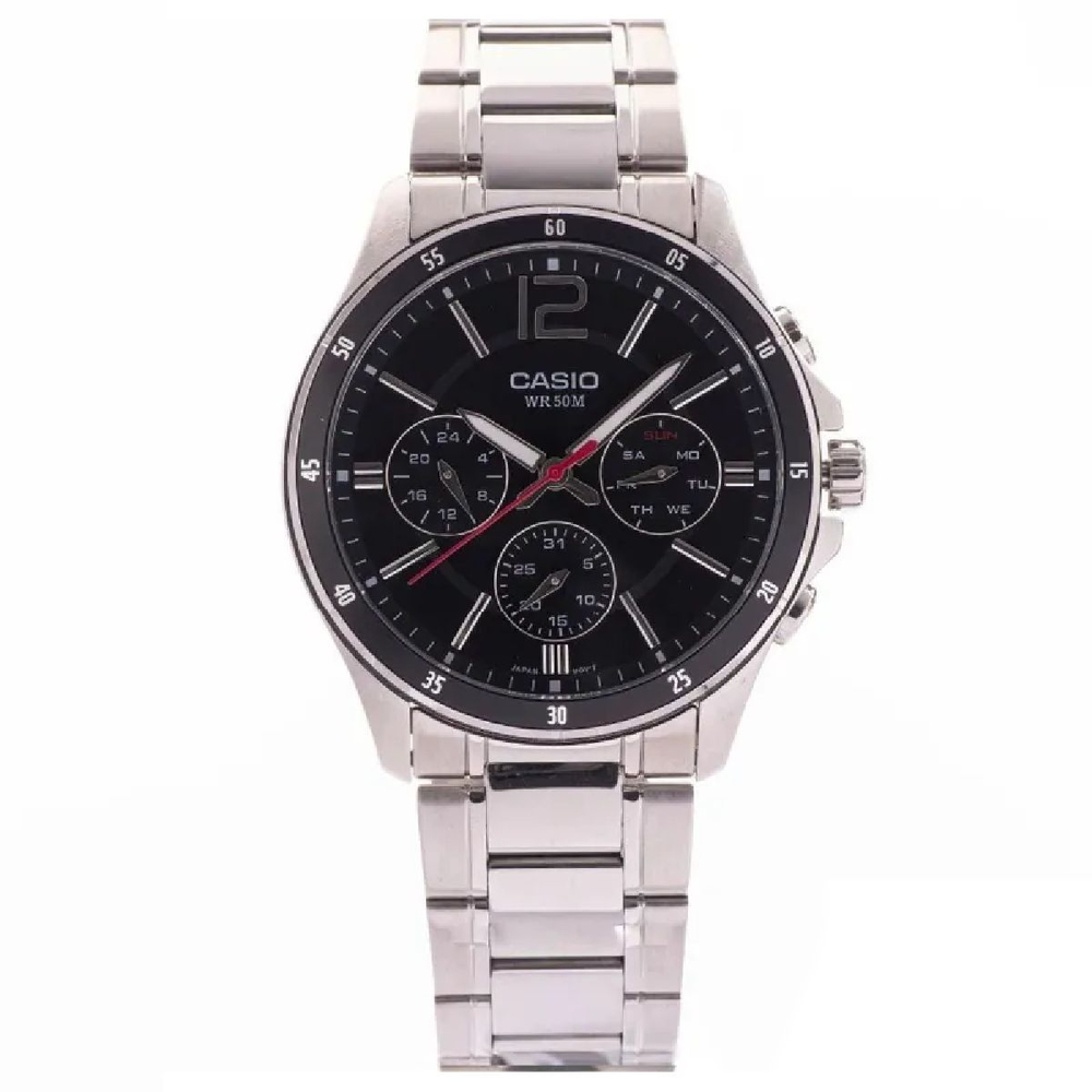 Đồng hồ Casio MTP-1374D-1AVDF 6 Kim, Giá Rẻ