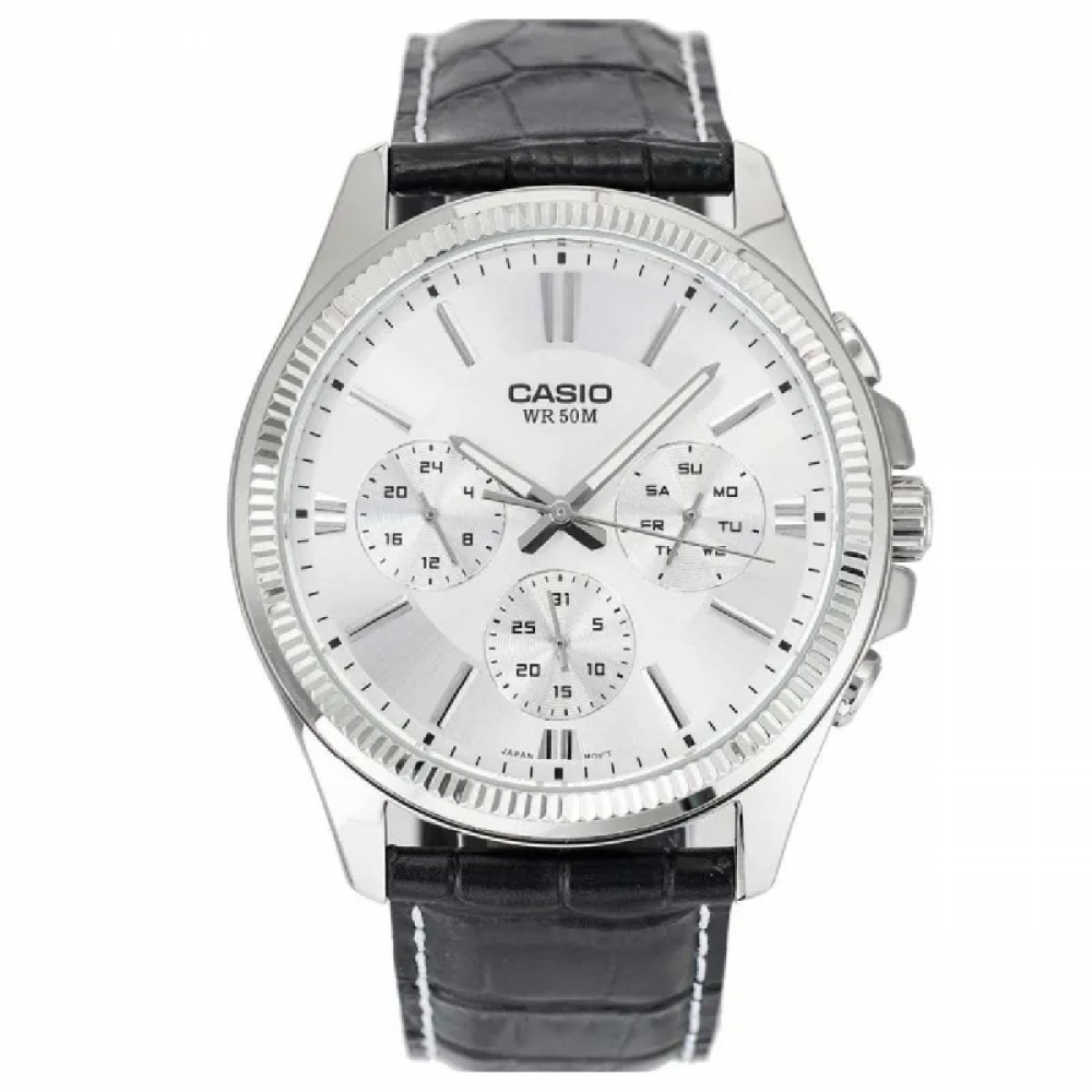 Đồng Hồ Casio MTP-1375L-7AVDF Ba Mặt Số Phụ, Giá Sốc