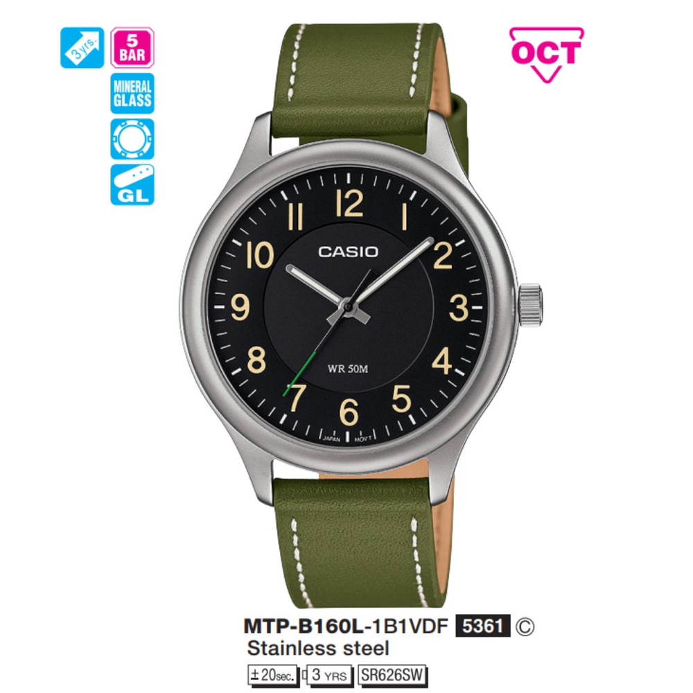 Casio - Nam MTP-B160L-1B1VDF Size 39mm