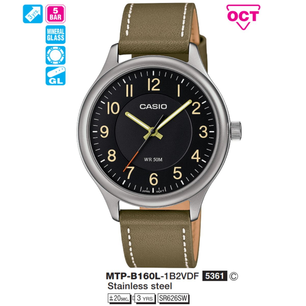 Casio - Nam MTP-B160L-1B2VDF Size 39mm